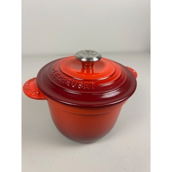 Le Creuset Enameled Cast Iron Rice Pot 1.5 Qt Size 16 Cerise Red Made in France - Picture 11 of 11